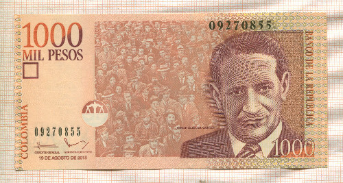 1000 песо. Колумбия 2015г