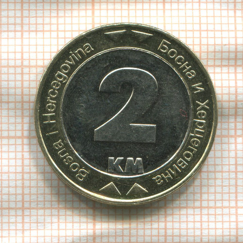 2 конвертируемые марки. Босния и Герцеговина 2019г