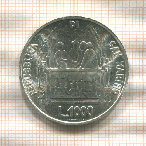 1000 лир. Сан-Марино 1977г