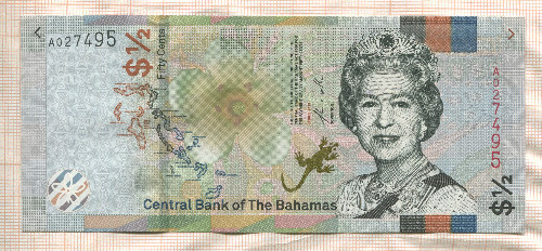 1/2 доллара. Багамы 2019г
