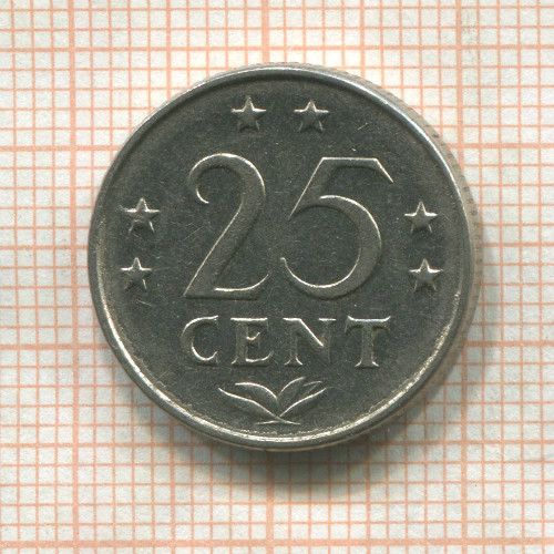 25 центов. Нидерландские Антильские острова 1977г