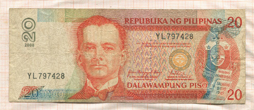 20 песо. Филиппины 2008г