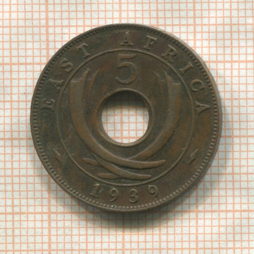 5 центов. Восточная Африка 1939г