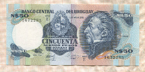 50 песо. Уругвай