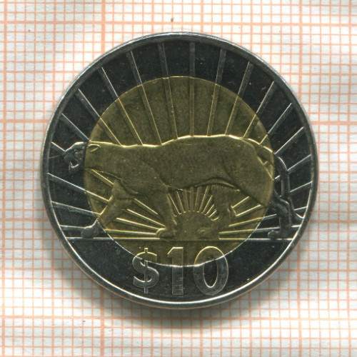 10 песо. Уругвай 2011г