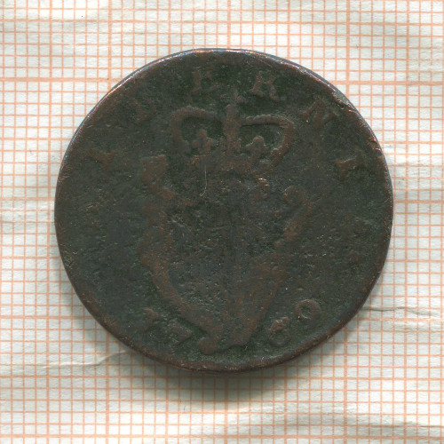 1/2 пенни. Ирландия 1769г