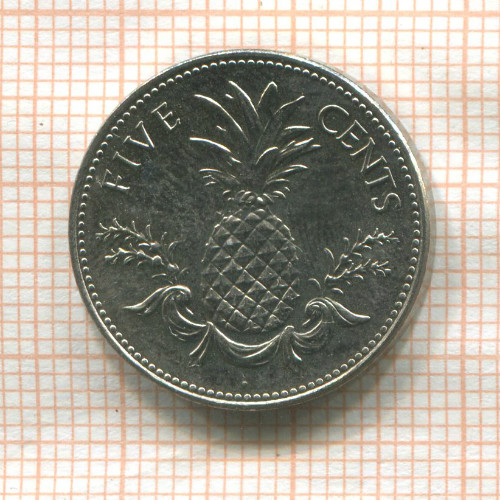 5 центов. Багамы 2005г