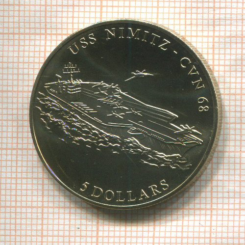 5 долларов. Либерия 2001г