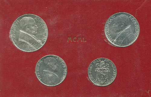 Набор монет. Ватикан 1950г