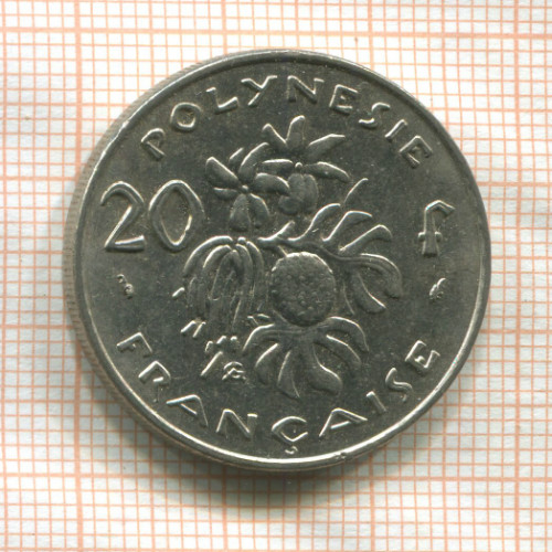 20 франков. Французская Полинезия 1979г