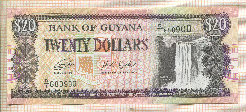 20 долларов. Гайана