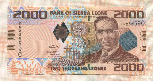 2000 леоне. Сьерра-Леоне 2016г