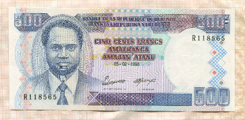 500 франков. Бурунди 1995г