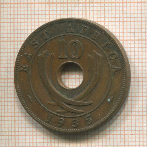 10 центов. Восточная Африка 1935г