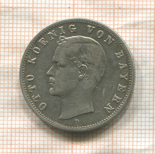 2 марки. Бавария 1906г