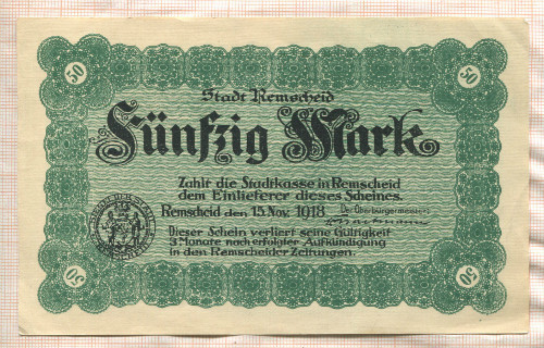 50 марок. Германия 1918г