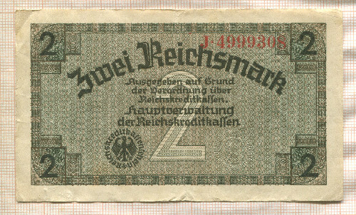 2 марки. Германия 1940г