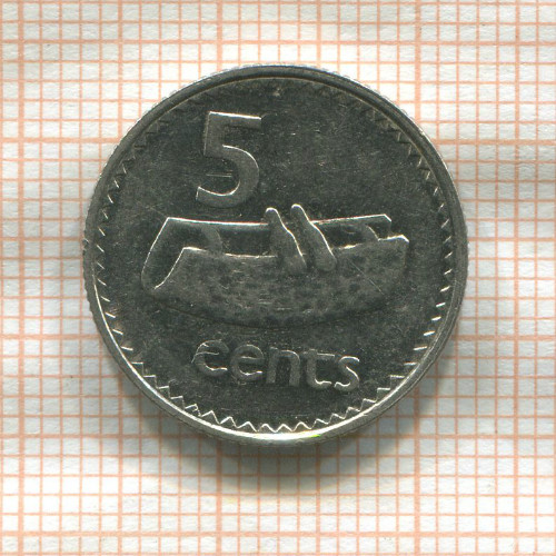 5 центов. Фиджи 1990г