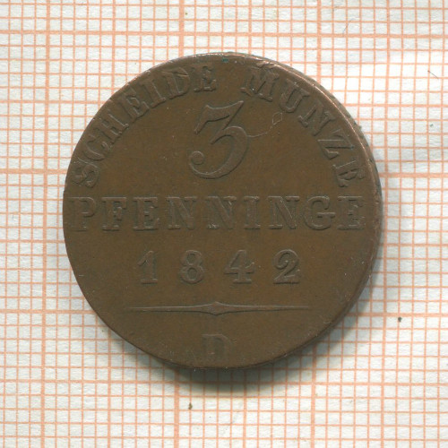 3 пфеннинга. Пруссия 1942г