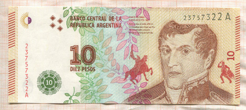 10 песо. Аргентина