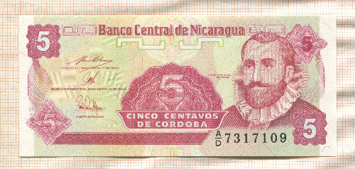5 сентаво. Никарагуа