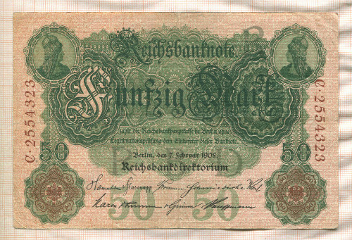 50 марок. Германия 1908г