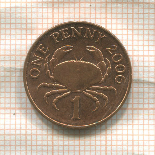1 пенни. Гернси 2006г