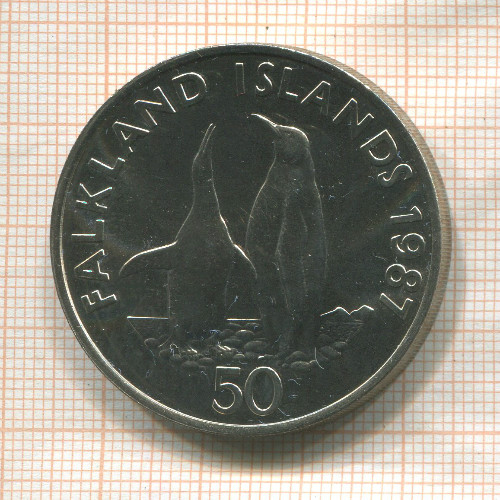 50 центов. Фолклендские острова 1987г