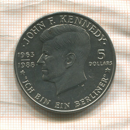 5 долларов. Ниуэ 1988г