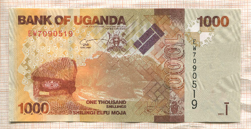 1000 шиллингов. Уганда 2021г