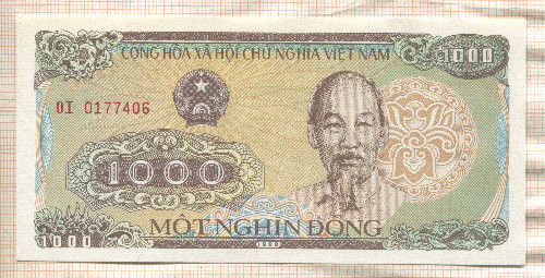 1000 донгов. Вьетнам 1980г