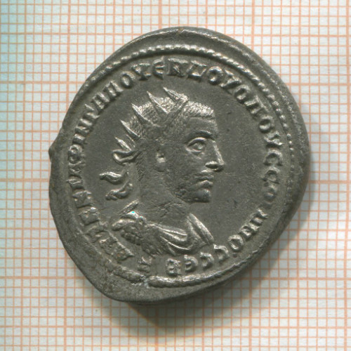 Тетрадрахма. Римская империя. Сирия, Селевкия и Пиерия. Волузиан 251-253 гг.