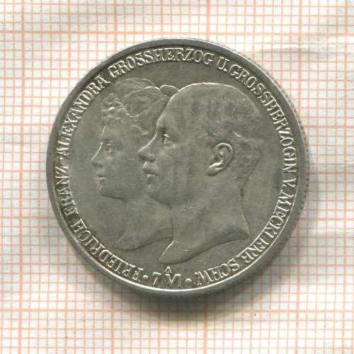 2 марки. Мекленбург-Шверин 1904г