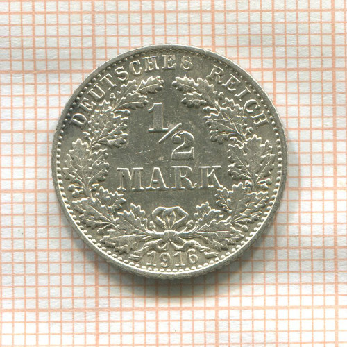 1/2 марки. Германия 1916г