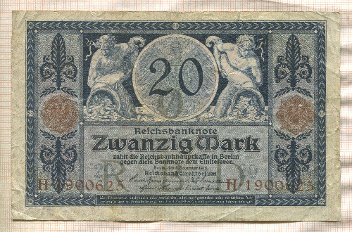 20 марок. Германия 1915г