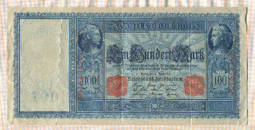 100 марок. Германия 1910г