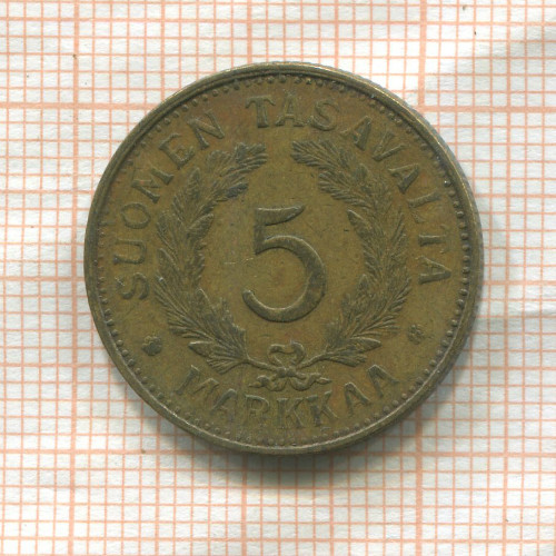 5 марок. Финляндия 1949г