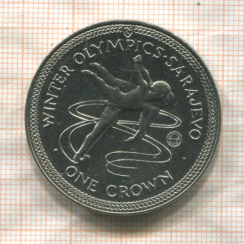 1 крона. Остров Мэн 1984г