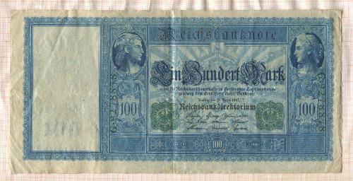 100 марок. Германия 1910г