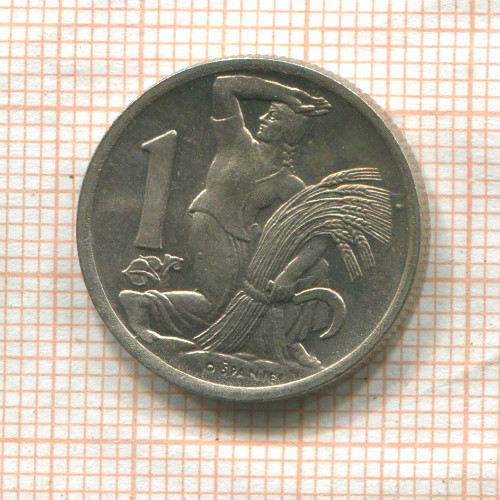 1 крона. Чехословакия 1946г