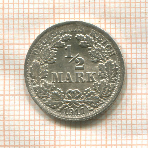 1/2 марки. Германия 1917г