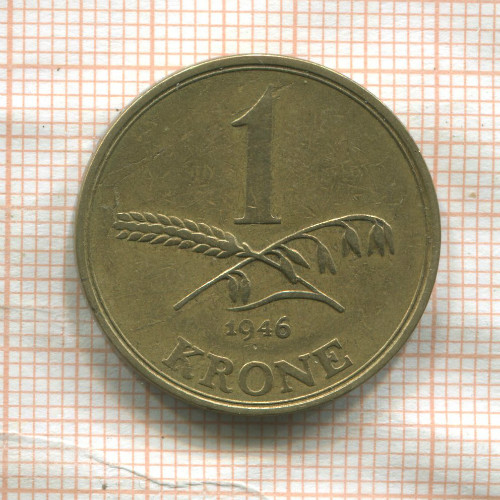 1 крона. Дания 1946г