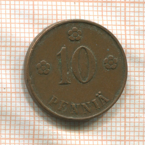 10 пенни. Финляндия 1919г