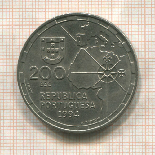 200 эскудо. Португалия 1994г