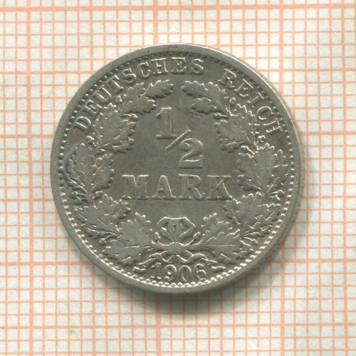 1/2 марки. Германия 1906г