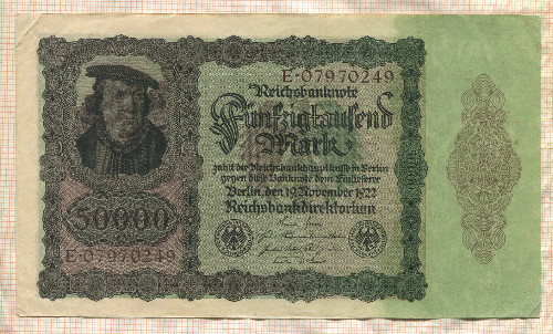 50000 марок. Германия 1922г