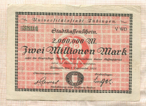 2000000 марок. Германия 1923г