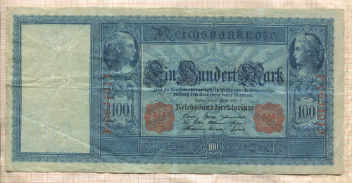 100 марок. Германия 1910г