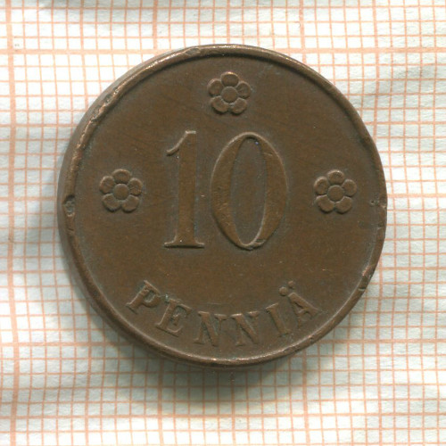 10 пенни. Финляндия 1921г