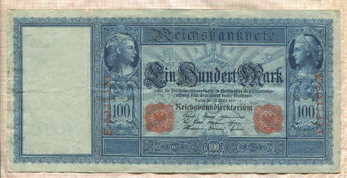 100 марок. Германия 1910г